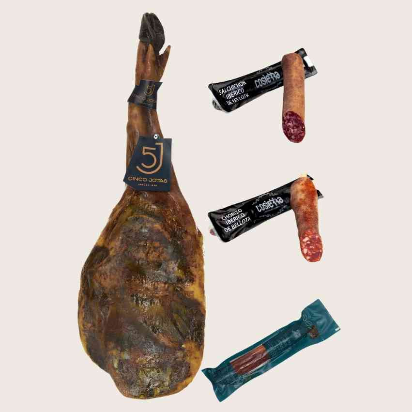 Pacco 5J J: Spalla, Lombo, Chorizo e Salchichón 100% Bellota | Iberian Market