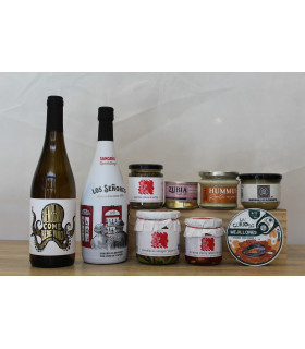 Surtido Picoteo Gourmet | Conserves, Pâtés, Apéritifs et Boissons à Partager