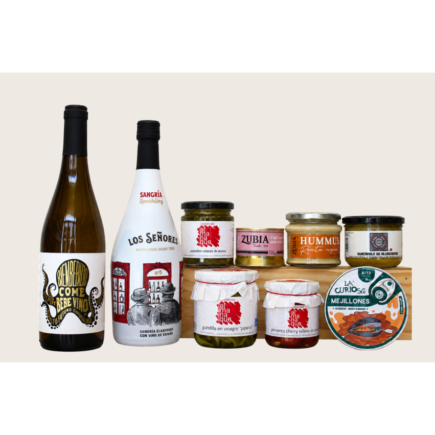 Surtido Picoteo Gourmet | Konserwy, Pasztety, Przek?ski i Napój do Dzielenia si?