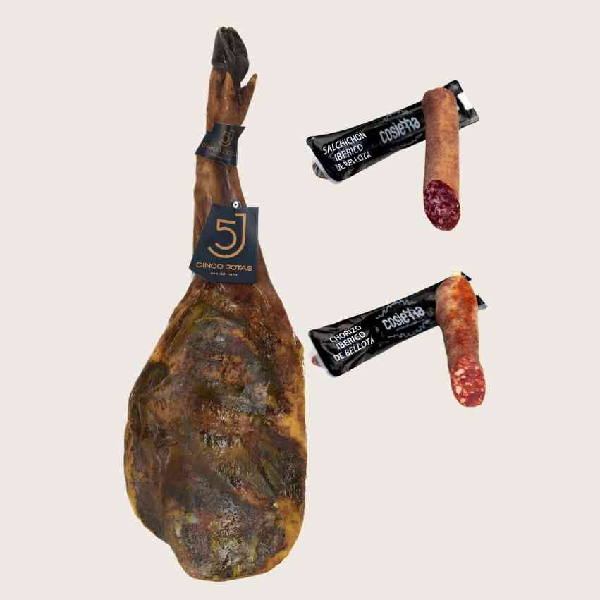Pack 5J K: Palette, Chorizo and Salchichón 100% Bellota | Iberian Market