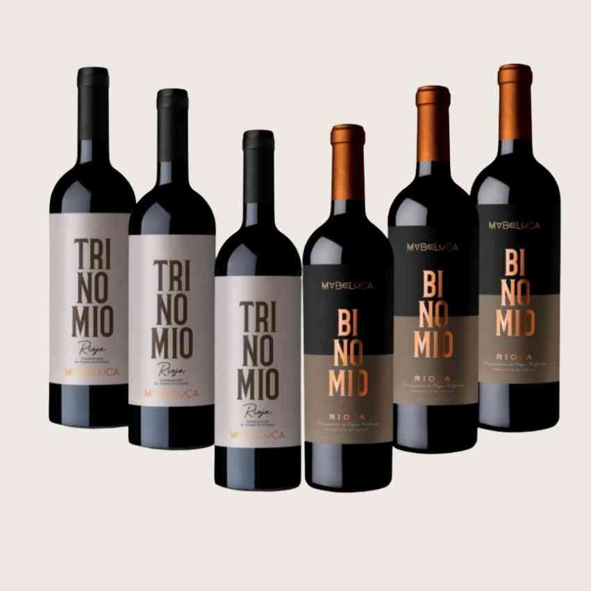 Set Vinos Rioja : 3 botellas Mabeluca Trinomio Crianza + 3 botellas Mabeluca Binomio Reserva DOCa Rioja