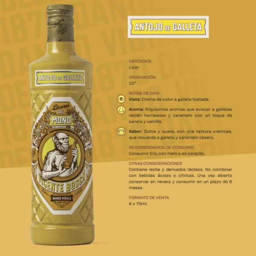 Liqueurs of the Monkey Cookie Craving 70 cl | Creamy Sweet Liqueur | Iberian Market