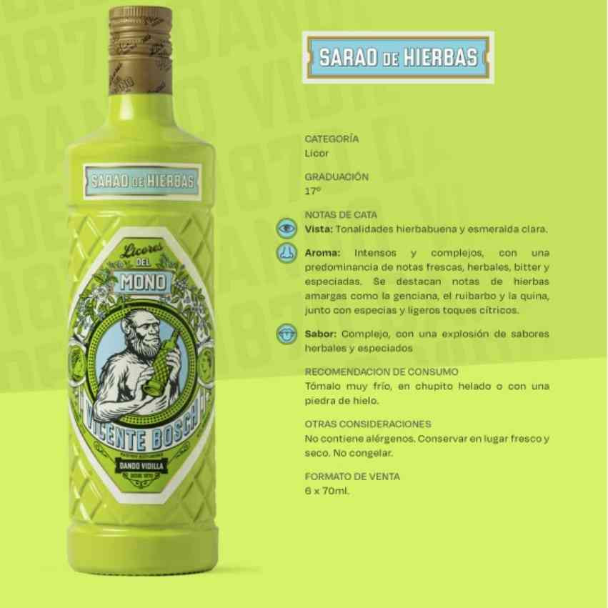 Licores del Mono Sarao de Hierbas 70cl 1