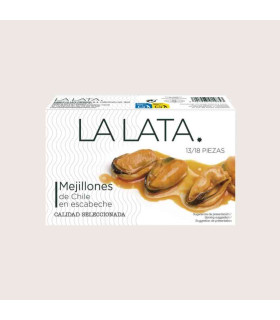 Mejillones en Escabeche 13/18 – Lata 115 g – Marca La Lata