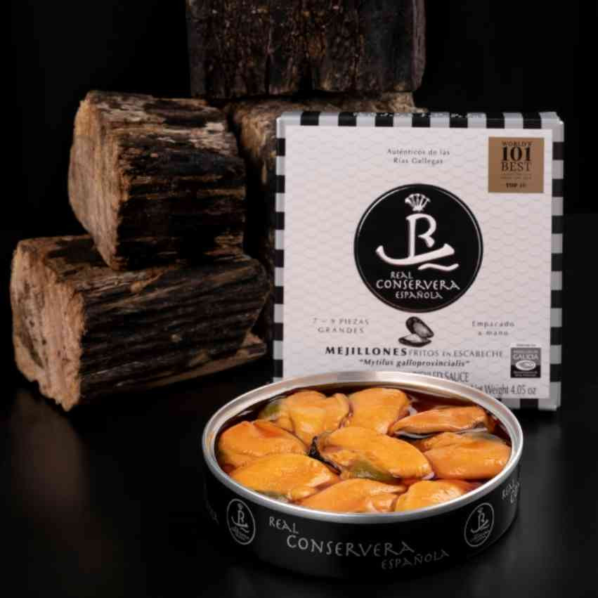 Cozze in Salamoia 7/9 Real Conservera 120 ml | Conserve Gourmet Galiziane | Iberian Market