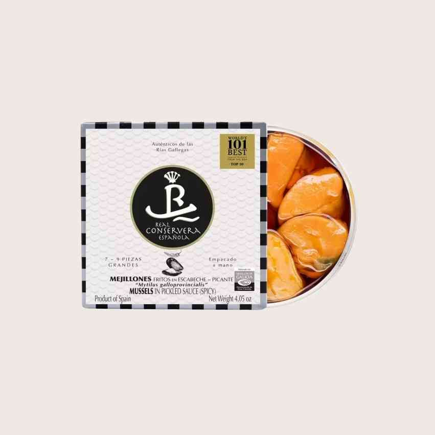 Mussels in Marinade 7/9 Real Conservera 120 ml | Gourmet Galician Preserves | Iberian Market