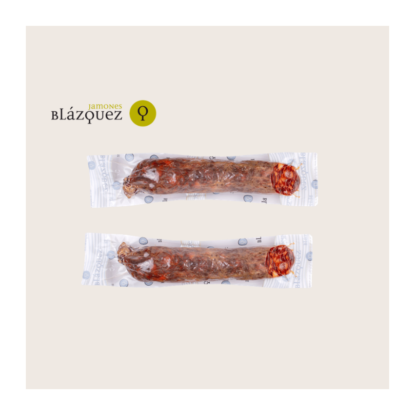 Chorizo Ibérico de Bellota Blázquez - 2 Mezze Pezzi (450g ciascuno)