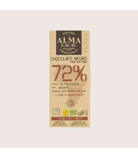 Acheter du Chocolat Noir 72% Alma de Cacao 100 g | Chocolat Gourmet de Haute Qualité