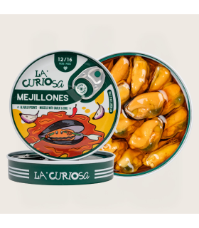 Spicy Garlic Mussels 110g - La Curiosa (12/16 pieces)