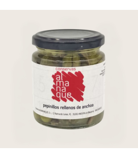 Pepinillos Rellenos de Anchoa 250ml - Conservas Almanaque