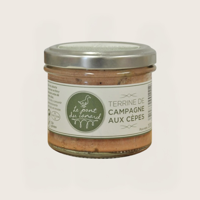 Terrine campagne aux cepes 100 g "Le pont du canard"