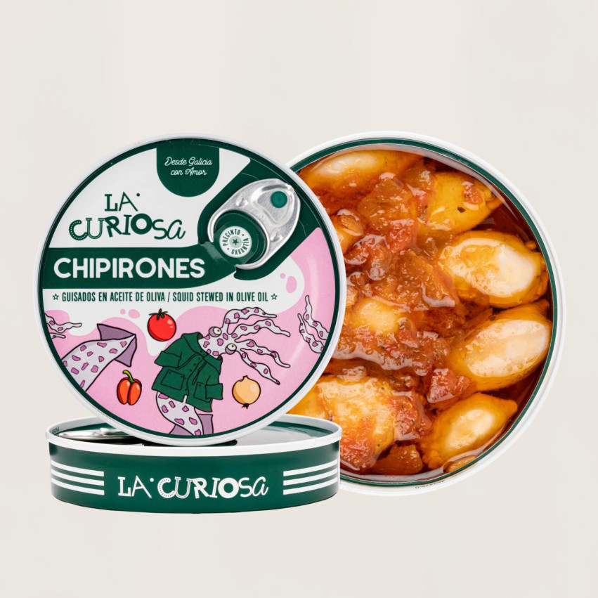Chipirons mijotés en AO 6/8 pièces 120 g La Curiosa