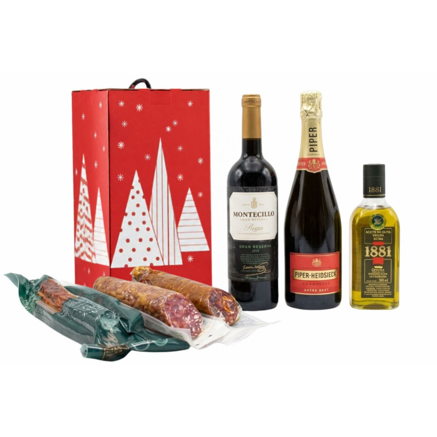 Coffret de Noël Gourmet, Champagne & Ibériques