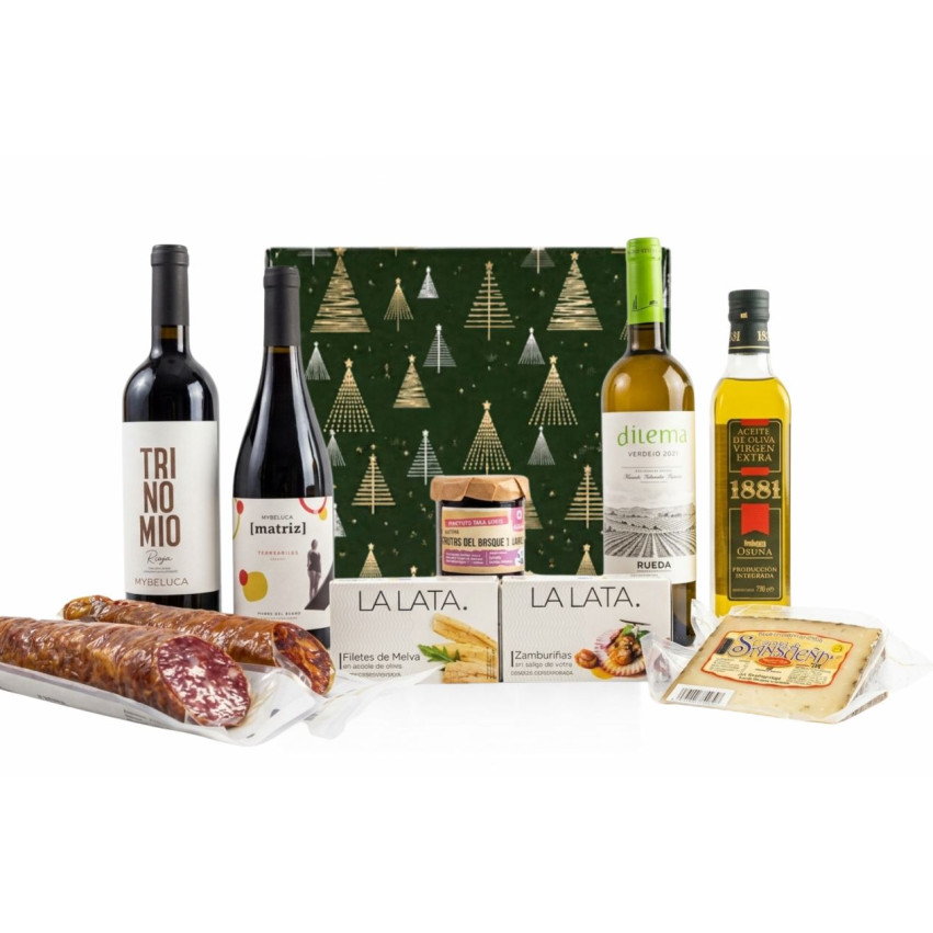 Lote de Navidad Gourmet de Vinos & Ibéricos
