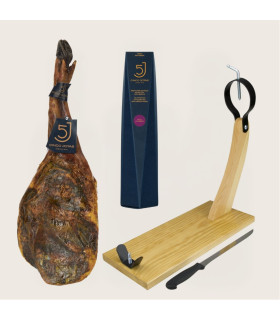Pack 5J B : Paleta 5 Jotas de 5-5,5 kg/peça + 1/2 Caña de presa 5 + tábua de corte + faca