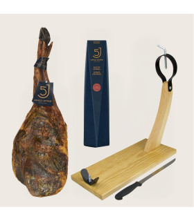 Pack 5J C : Paleta 5 Jotas de 5-5,5 kg/pieza + Salchichón 5 Jotas + tabla di taglio