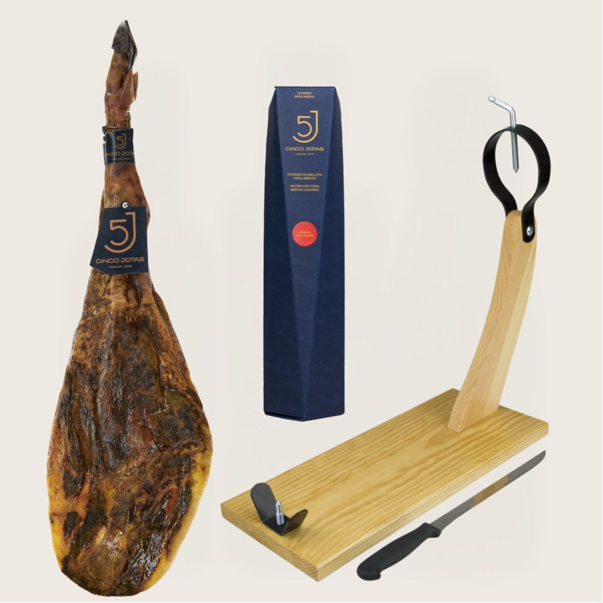Pack 5J N: Jambon 5 Jotas 6-7kg + Chorizo 5J