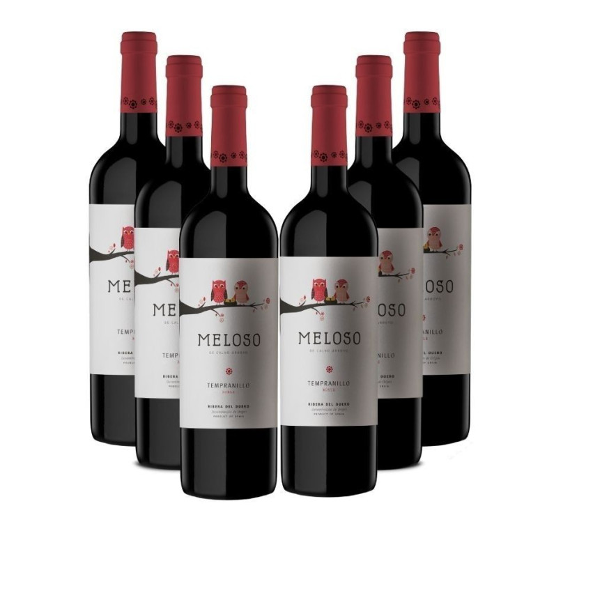 Czerwone Wino Meloso Roble DO Ribera del Duero Pude?ko 6 sztuk