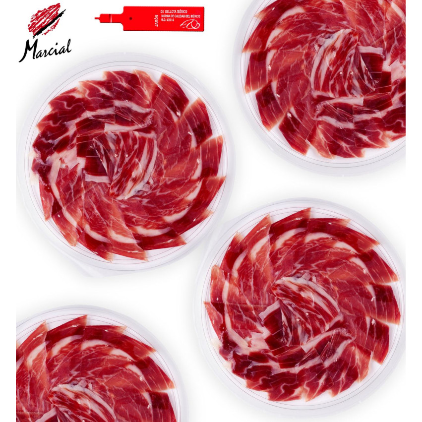 Iberian acorn-fed ham Marcial Castro hand-sliced 20 plates of 80g.