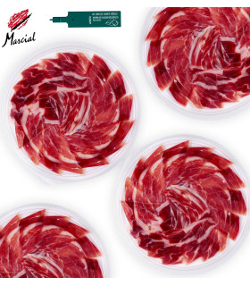 Jamón de cebo campo ibérico Marcial Castro loncheado a mano 20 platos de 80g  formato emplatado fácil