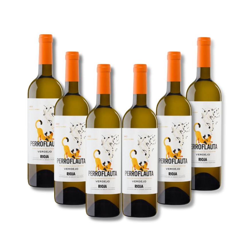 Vinho Branco Perro Flauta Verdejo DOCa Rioja Caixa de 6