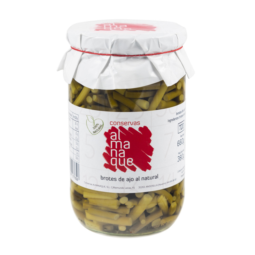 Brotes de Ajo al Natural 720 ml – Conservas Artesanas Almanaque