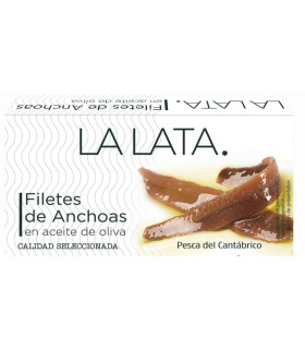 ANCHOIS CANTABRIQUE HUILE D'OLIVE BOÎTE 50GR MARQUE LA LATA