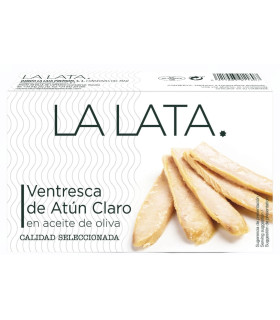 Ventresca z tu?czyka ?ó?top?etwego w oliwie z oliwek – 120 g – Marka La Lata