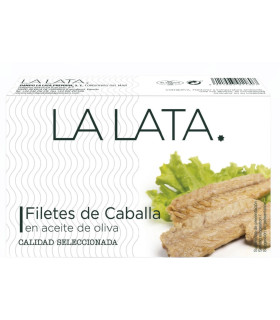 Filety makreli w oleju oliwkowym 115 g z puszki.