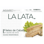 FILETS DE MAQUEREAU À L'HUILE D'OLIVE BOÎTE 115GR MARQUE LA LATA