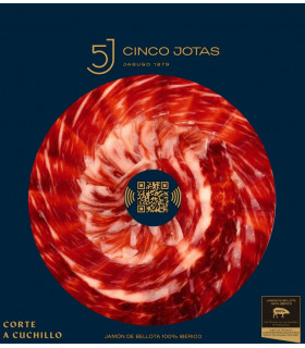 Pack Loncheado 5J: Jamón de bellota ibérico 100 % 5J corte a mano 12 paquetes de 80 g