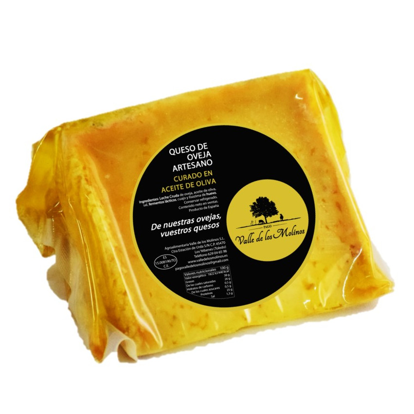 Queso de Oveja Artesano Curado con Aceite de Oliva Valle de los Molinos