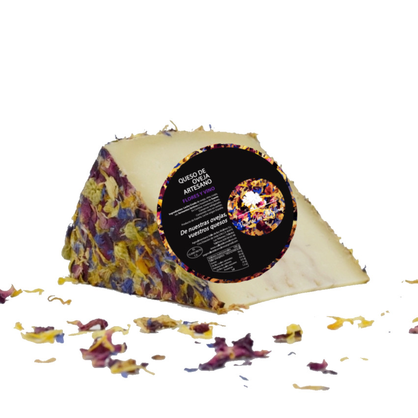 Serowy owczy rzemie?lniczy z kwiatami i winem Villa de los Molinos 250-300 g.