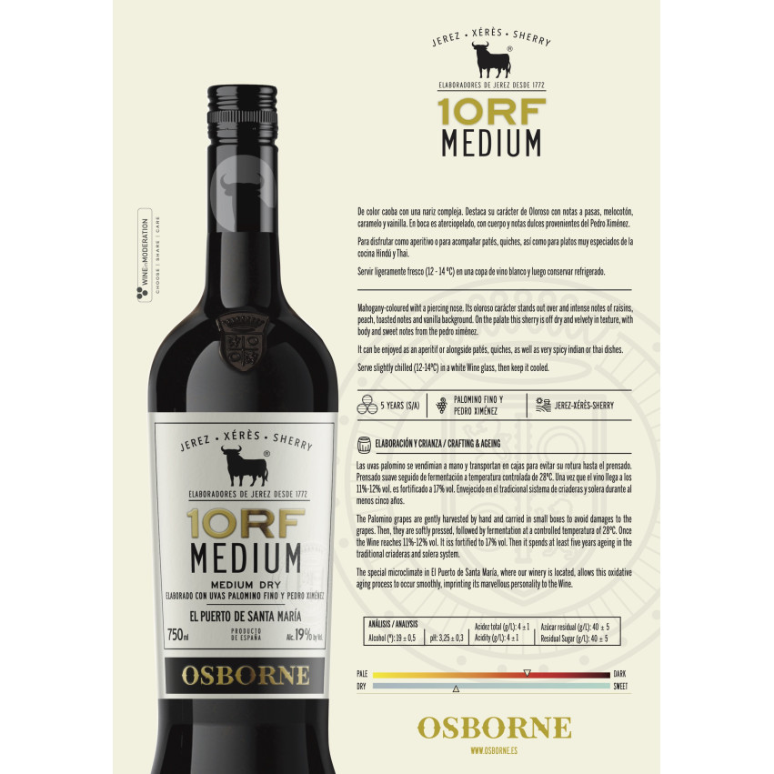 Vino 10 RF Medium Dry Oloroso 75cl