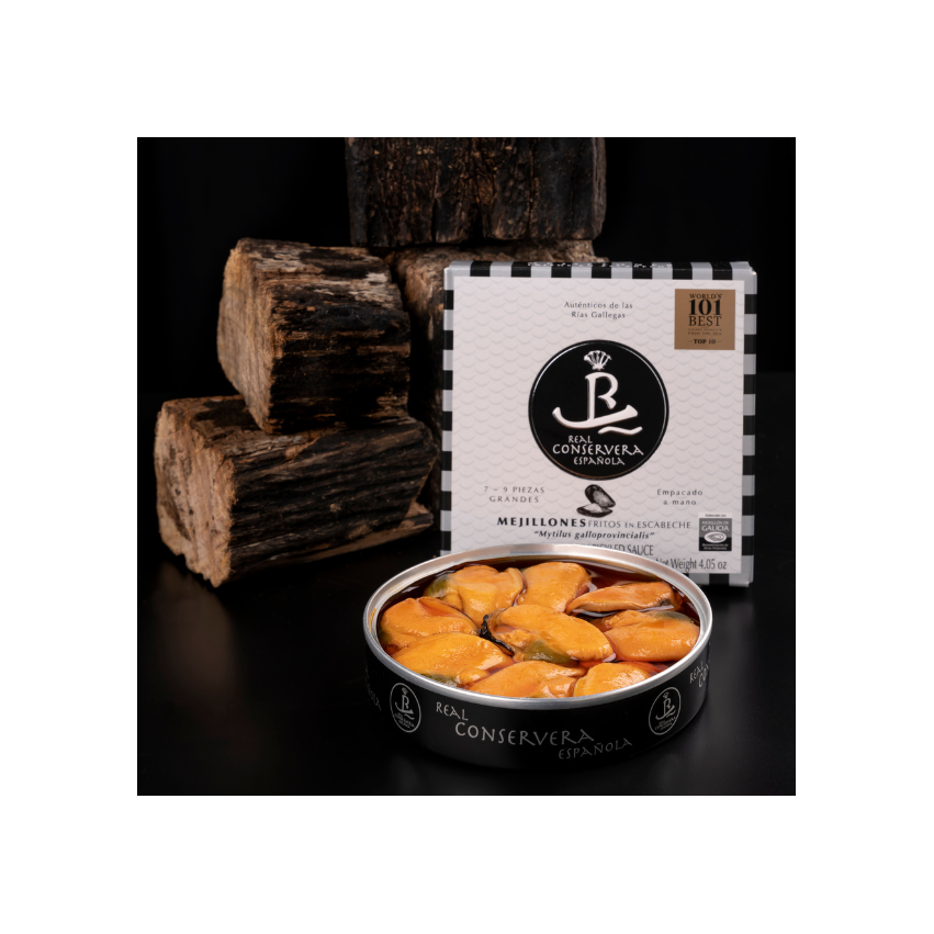 Mussels in Marinade 7/9 Real Conservera 120 ml | Gourmet Galician Preserves | Iberian Market