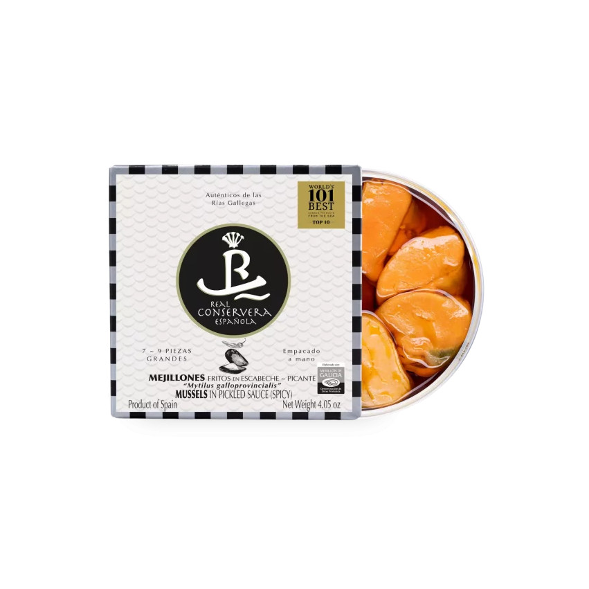 Mussels in Marinade 7/9 Real Conservera 120 ml | Gourmet Galician Preserves | Iberian Market