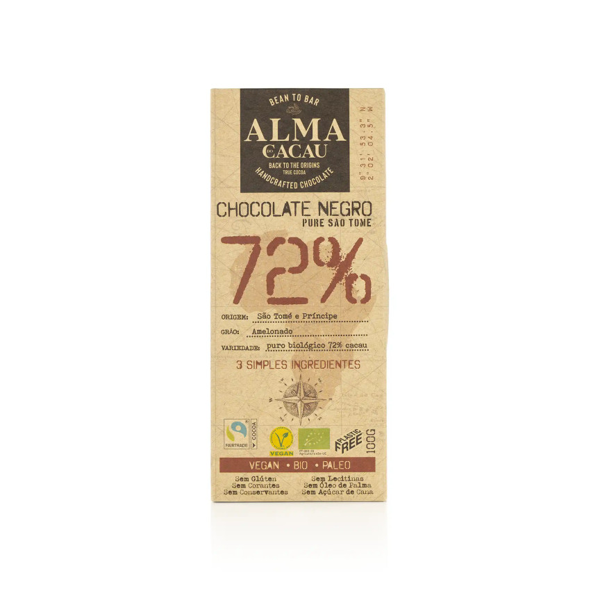 Comprar Chocolate Negro 72% Alma de Cacao 100 g | Chocolate Gourmet de Alta Qualidade