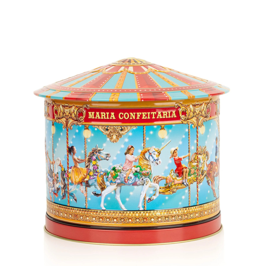 Lata Carrusel Muiscal con Galletas Maria Confeitaria 300 g