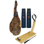 Pack 5J E : Paleta 5 Jotas de 5-5,5 kg/pieza + 1/2 Caña de lomo 5 Jotas + Salchichón 5J + regalo tabla y cuchillo de corte