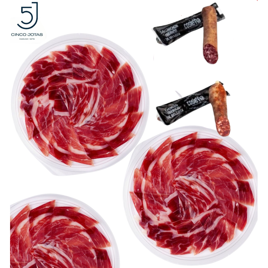 Pack 5J K: Tranché 20 sachets Palette 5J 80 g + Pack 5J K : + Charcuteries Cosierra