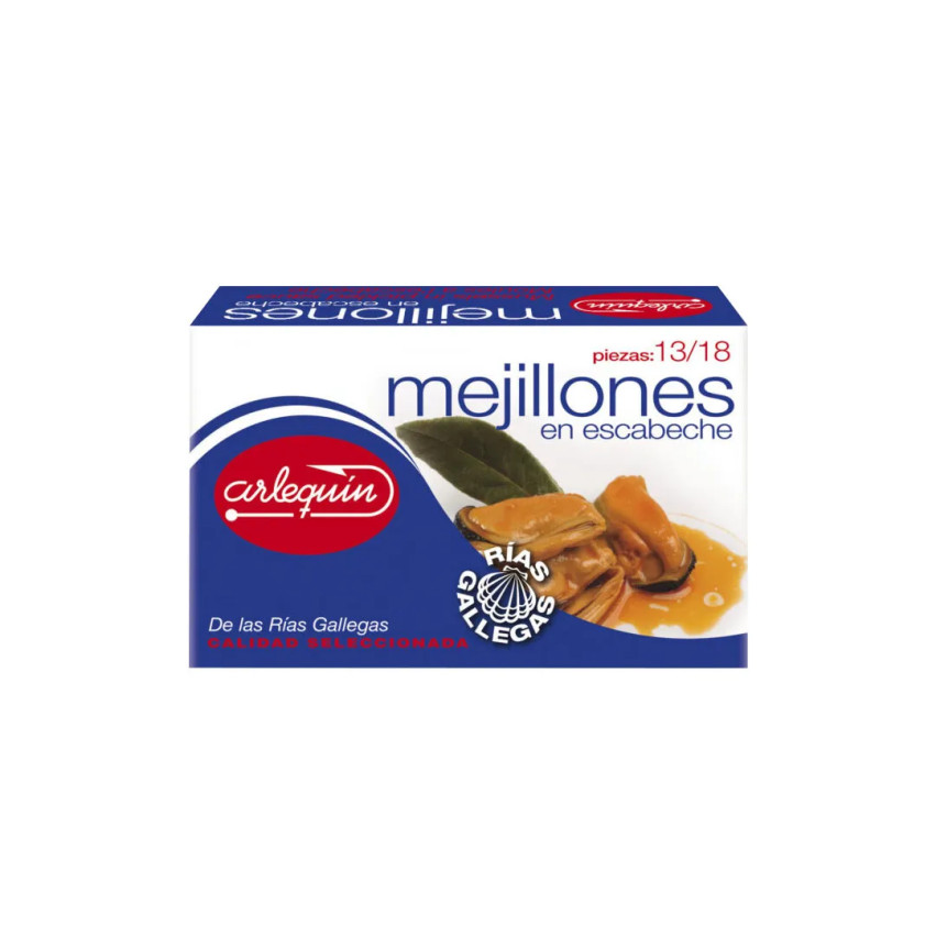 Moules en Escabèche Arlequín 13-18 Pièces 120 g | Conserves Gourmet
