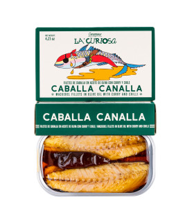 CABALLA CANALLA (FILETES DE CABALLA CON ACEITE DE OLIVA CURRY ROJO Y CHILE)